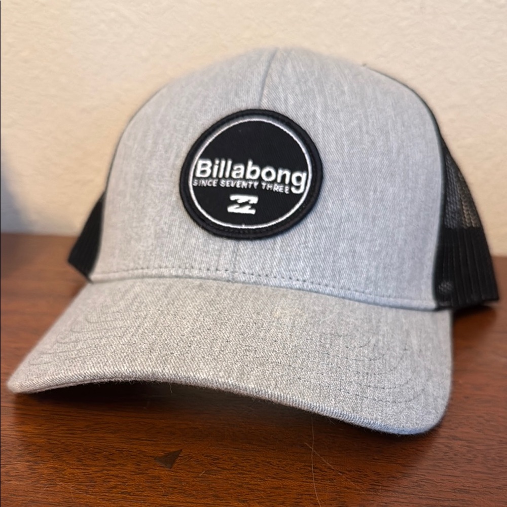 Billabong Gray and Black Trucker Hat